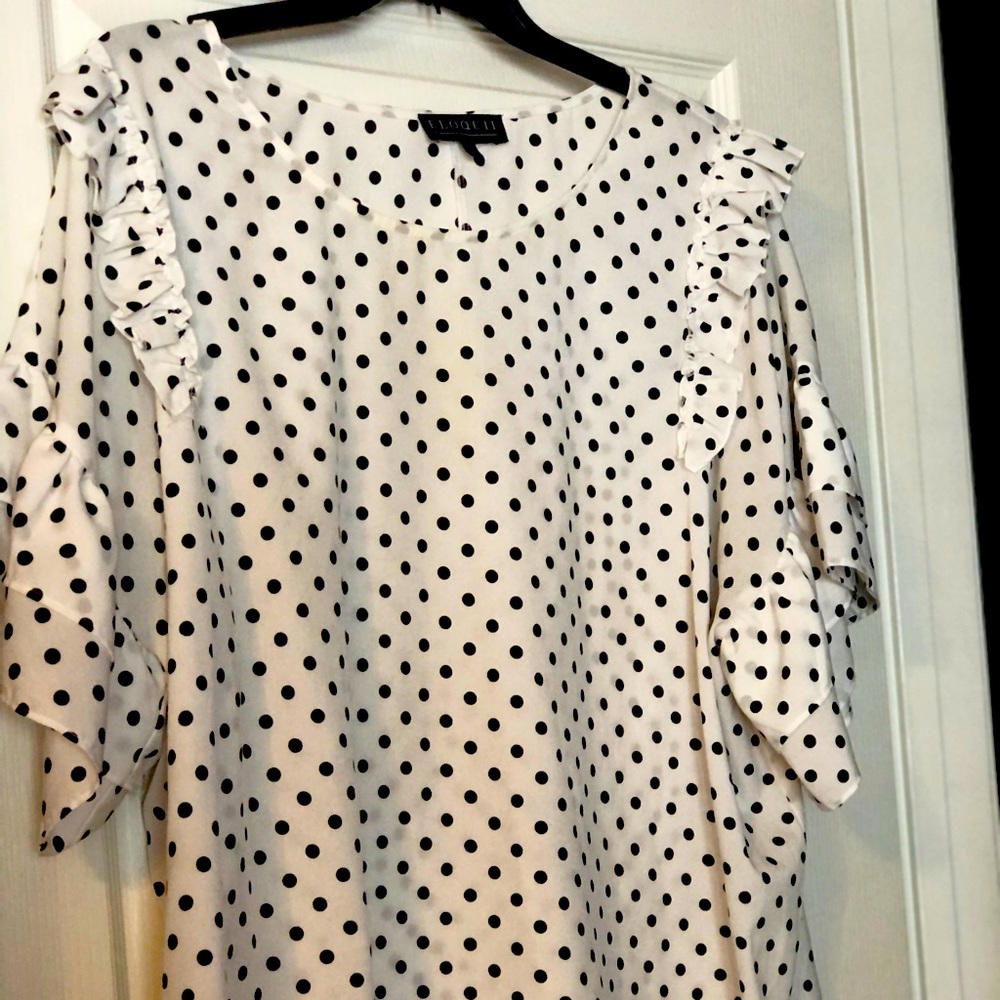 Eloquii Polka Dot Blouse